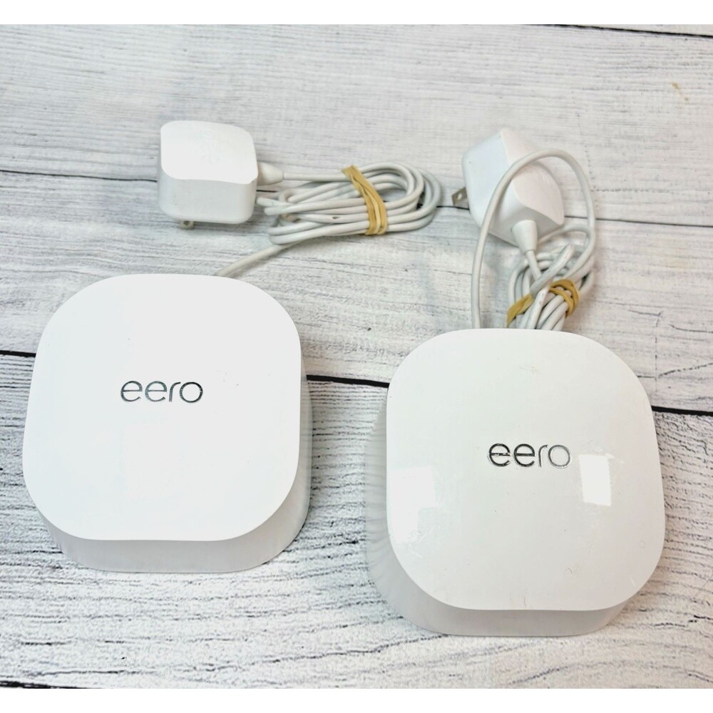 Eero 6 WiFi Extenders LOT OF 2 Model Q010001 with Power Cords Both Turn On